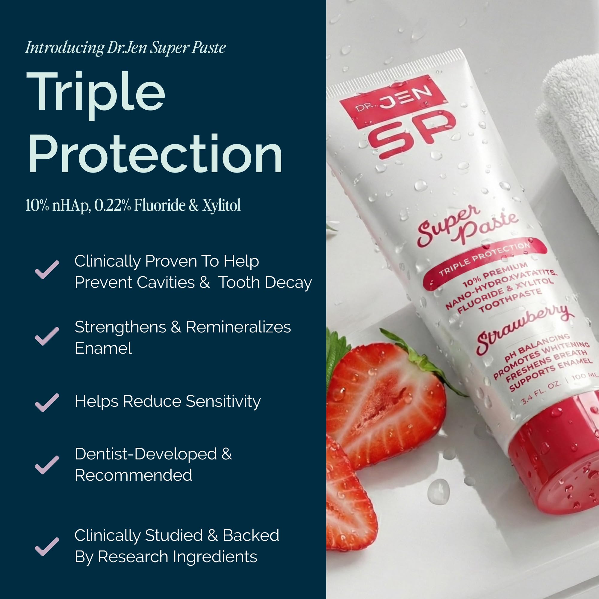 Nano-hydroxyapatite and xylitol feature in Dr Jen paste ingredients