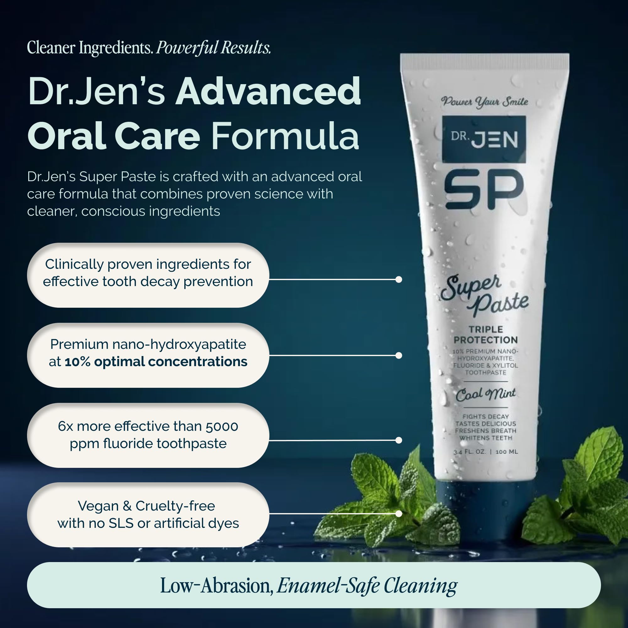 Dr Jen Super Paste sealed tube showing freshness and seal integrity.