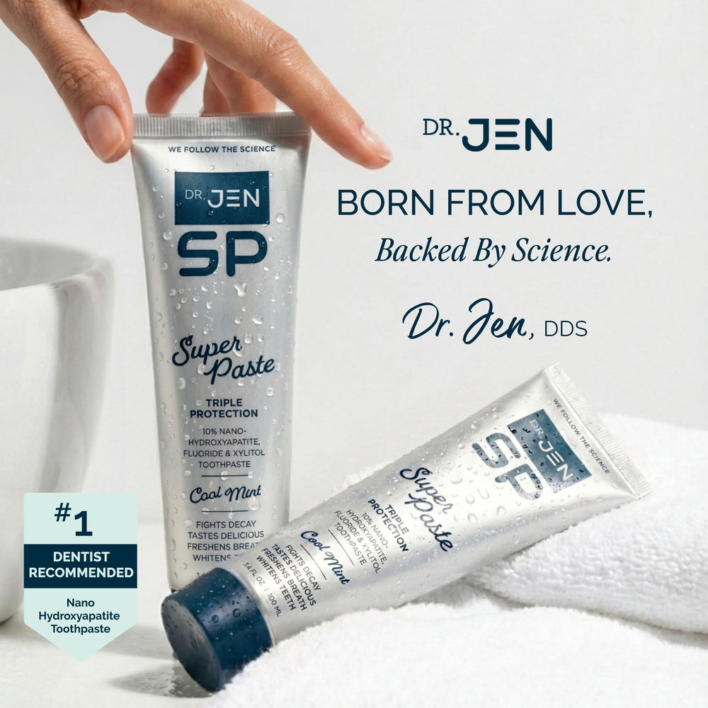 Dr Jen Super Paste travel pack ready for on-the-go care.