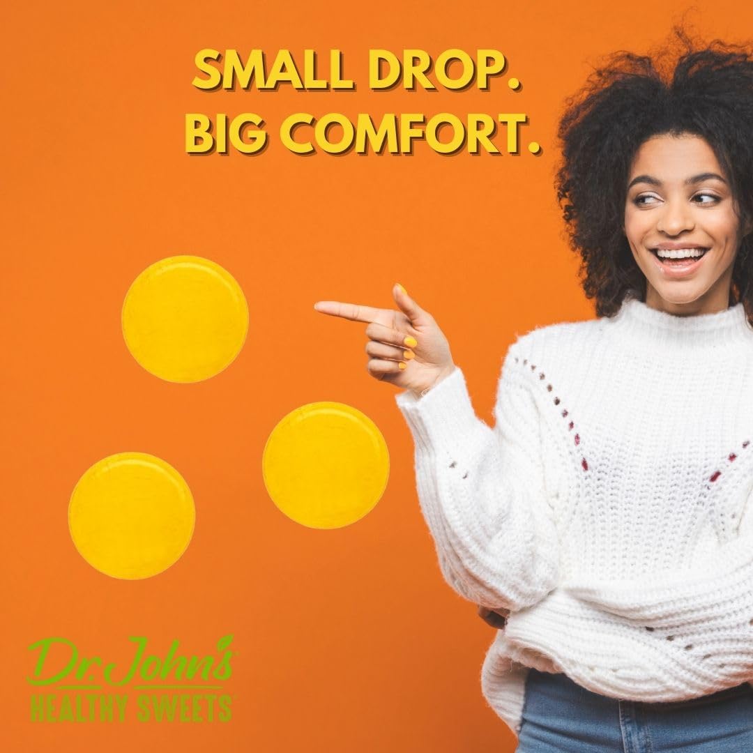 Dr. John's dye-free candies bag showcasing clean, natural ingredients.