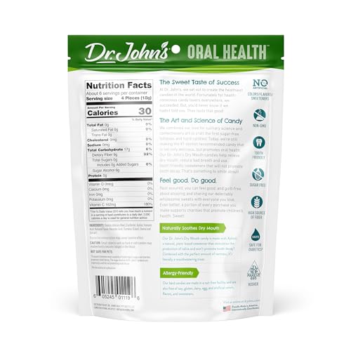Dr. John's Lemon hard candy close-up highlighting bright color and zesty lemon flavor.