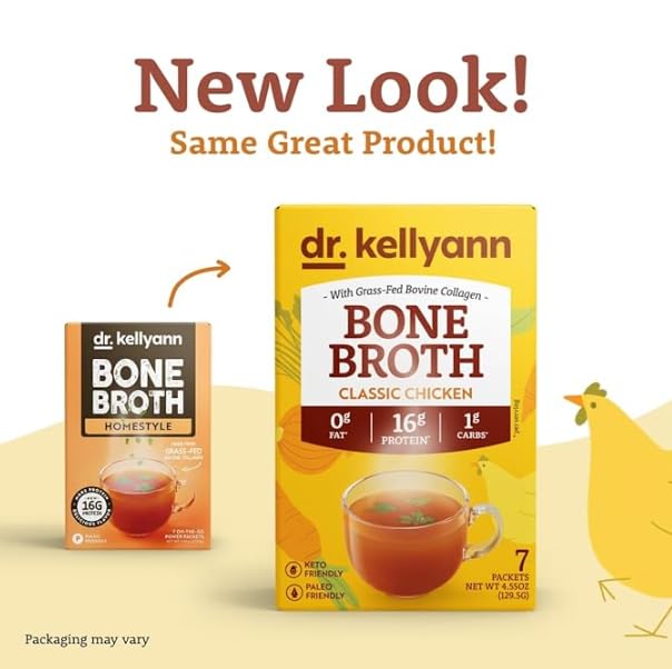 Close-up of a single serving packet from Dr. Kellyann for on-the-go nutrition.