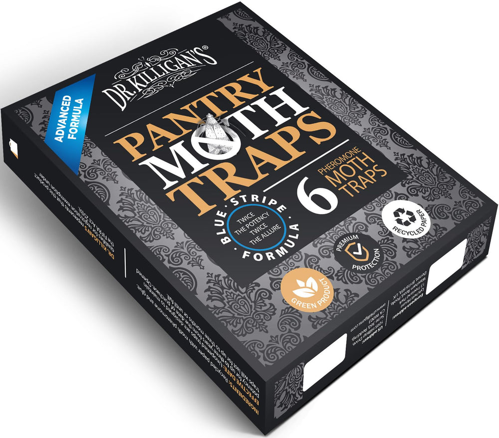 Dr. Killigan's black packaging blends into pantries for subtle pest control