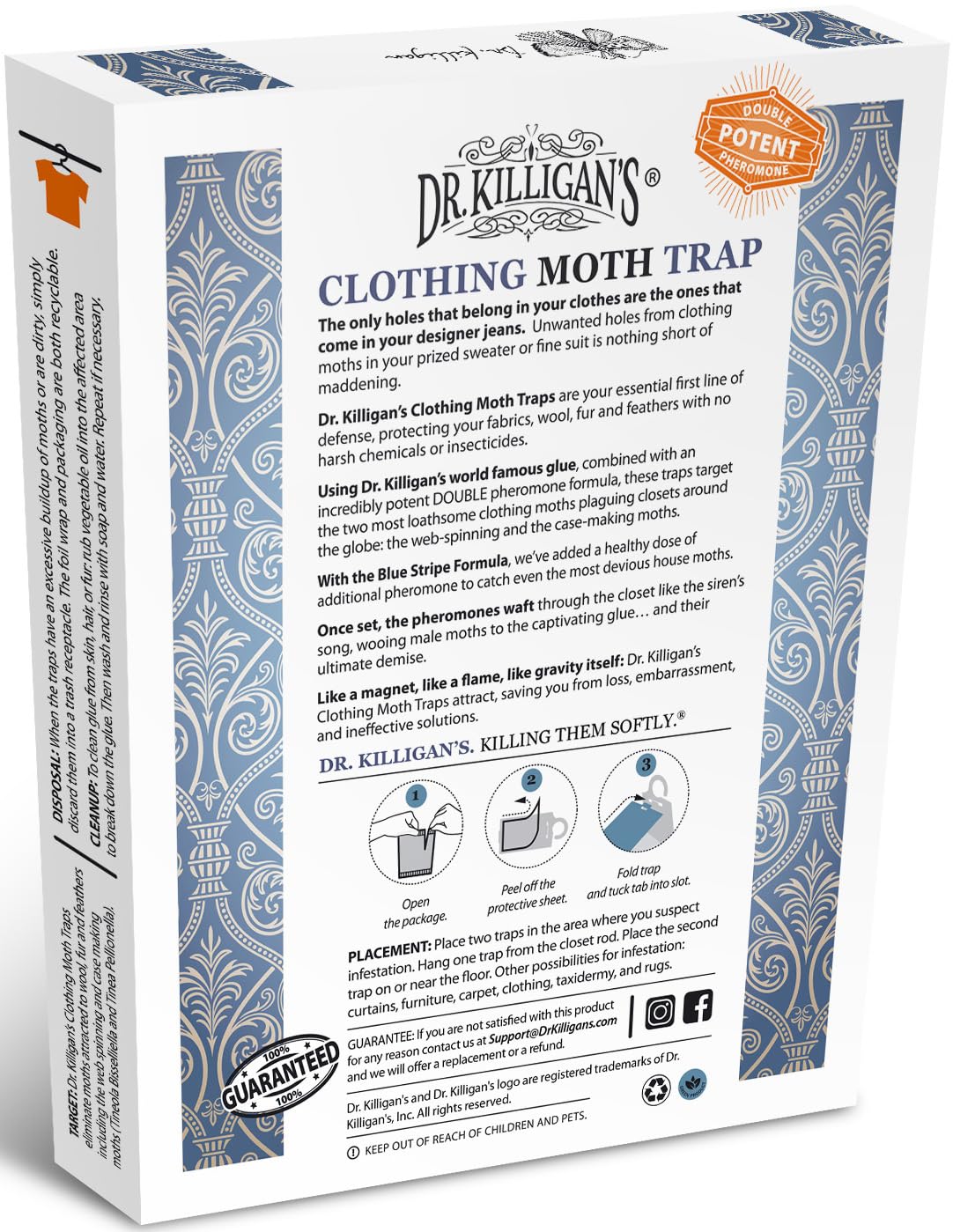 Dr. Killigan's non-toxic trap safety for fabrics and textiles