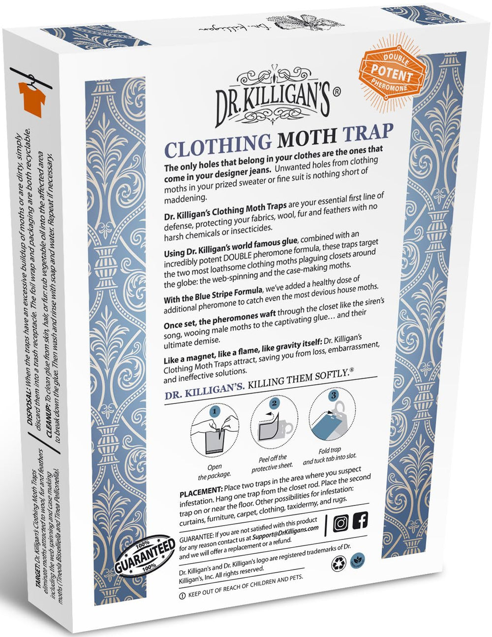 Dr. Killigan's non-toxic trap safety for fabrics and textiles