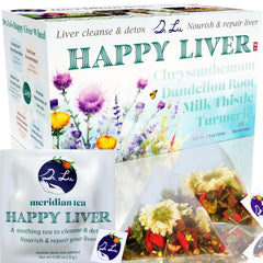 Dr. Lu’s Happy Liver Tea bottle shows a convenient on-the-go liver support ritual.