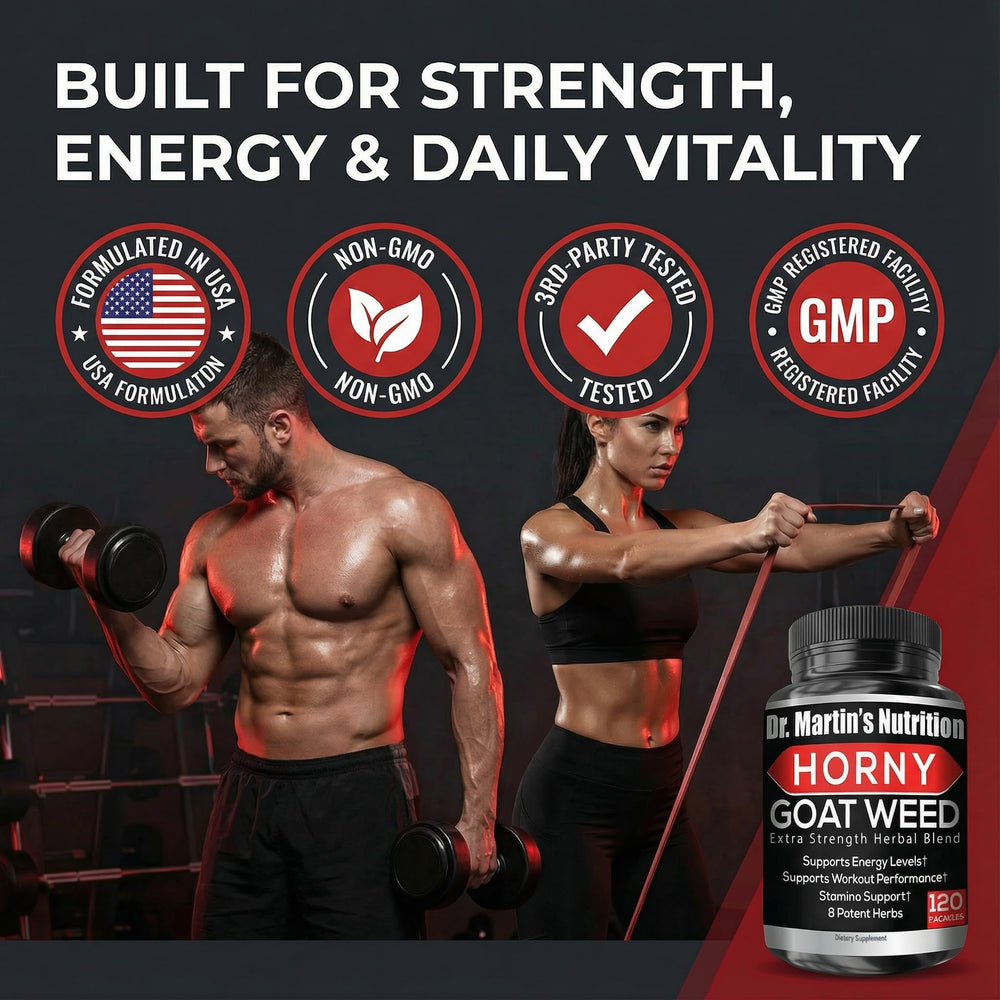 DR. MARTIN'S NUTRITION Horny Goat Weed bottle display 120 capsules