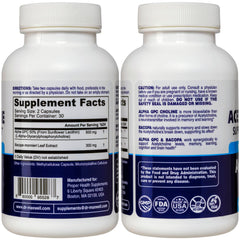 Dr. Maxwell Acetylcholine capsules pack showing Alpha GPC and Bacopa for cognitive support