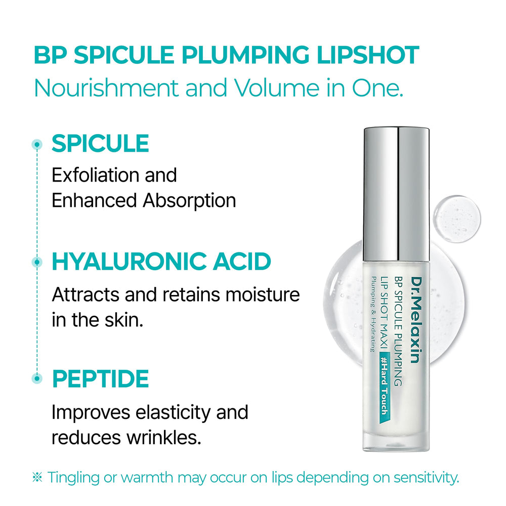 Dr.Melaxin Lip Shot application demonstrates precise lip coverage.