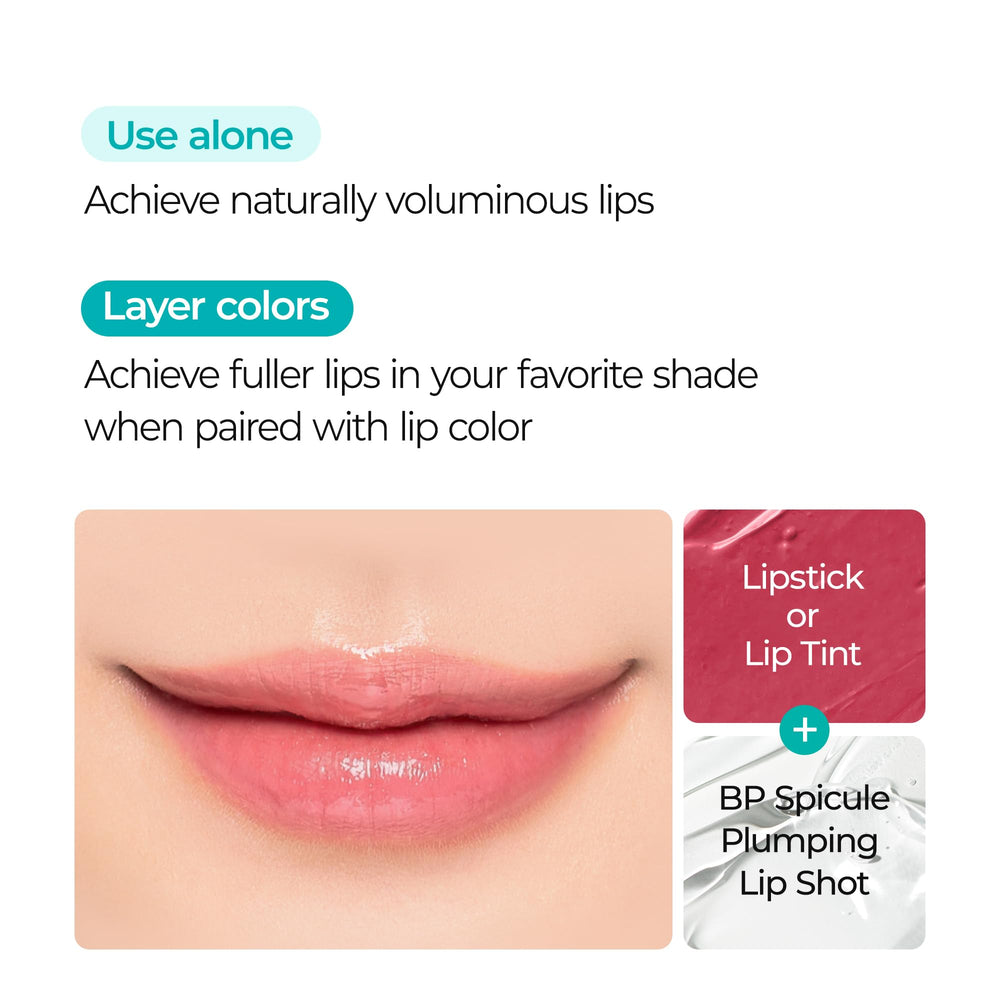 Dr.Melaxin Lip Shot closeup highlights even, natural-looking finish.