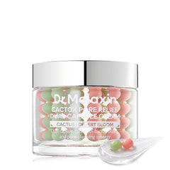 Dr.Melaxin Cactox Pore Dual Capsule Cream jar shows smooth texture and pore-refining potential