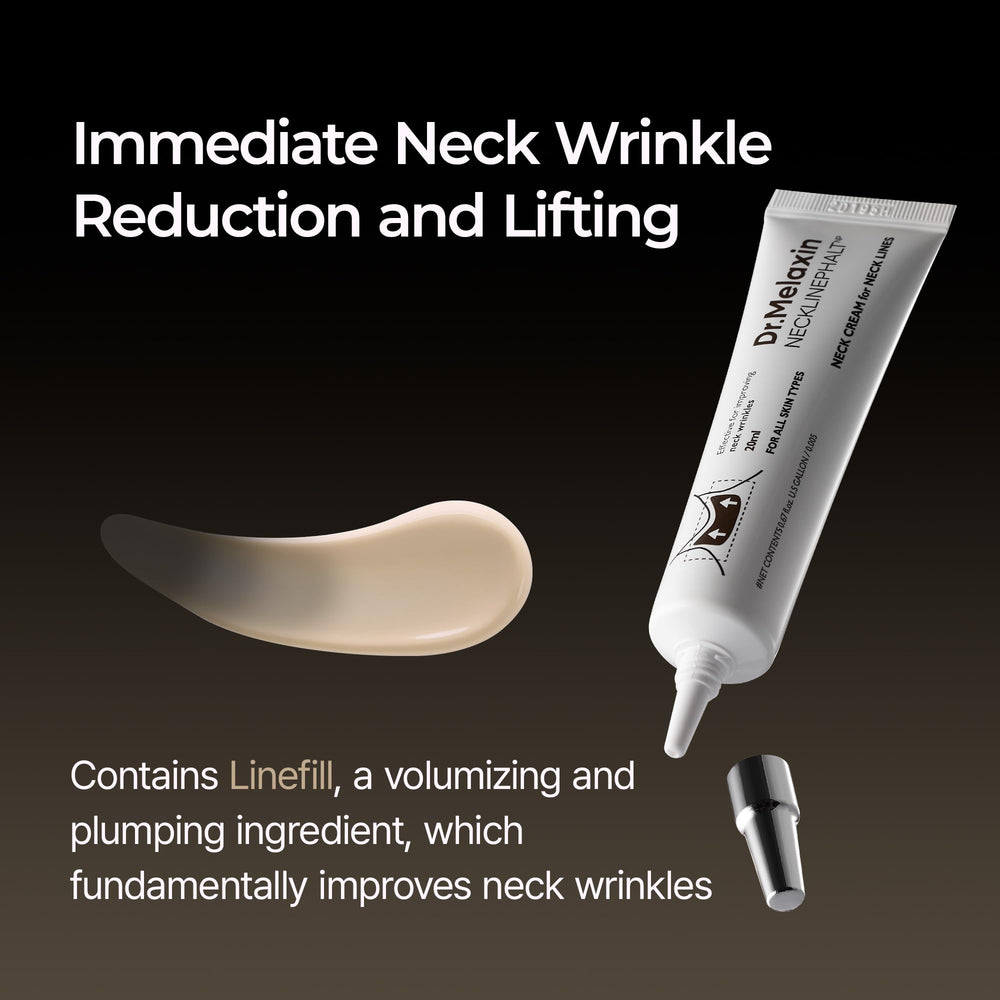 Dr. Melaxin Necklinephalt application steps visual guide for easy routine