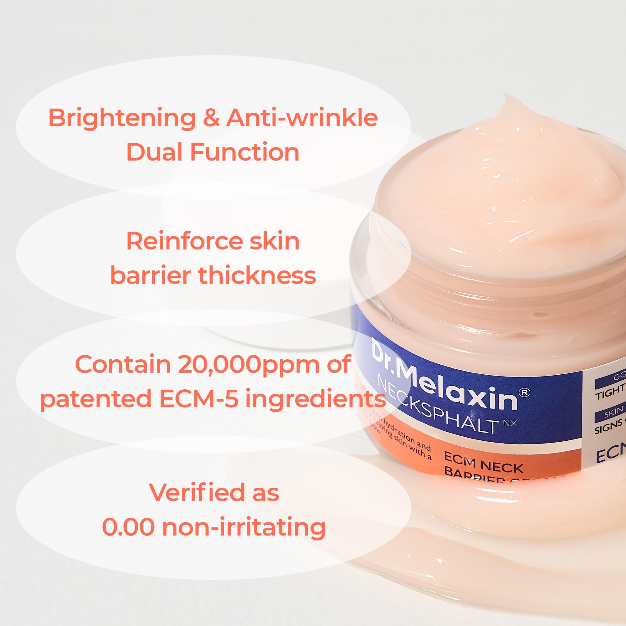 Dr.Melaxin Necksphalt application on neck area demonstrates smooth absorption for daily use.