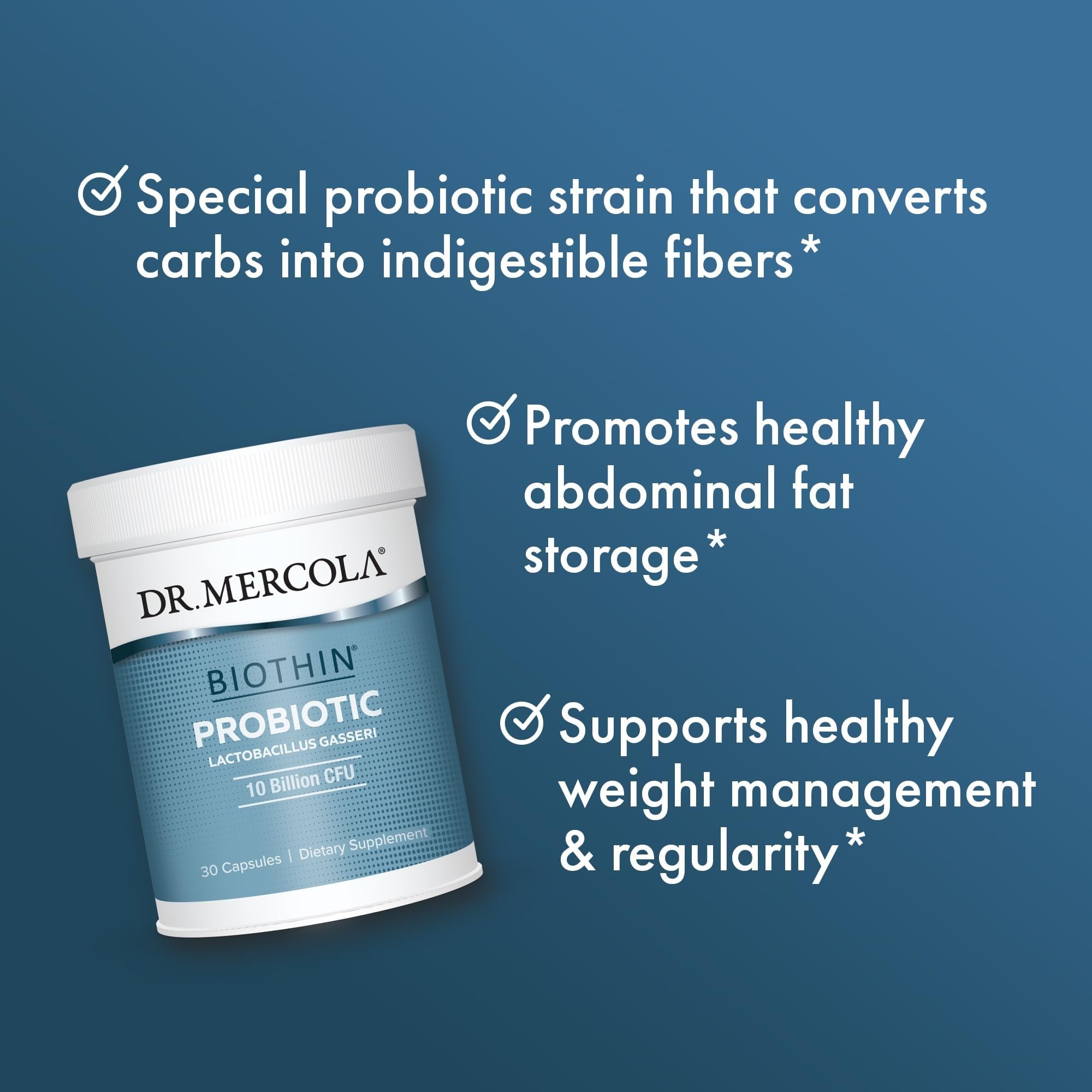 Capsules shown with ingredient panel emphasizing gluten-free and soy-free formulation.