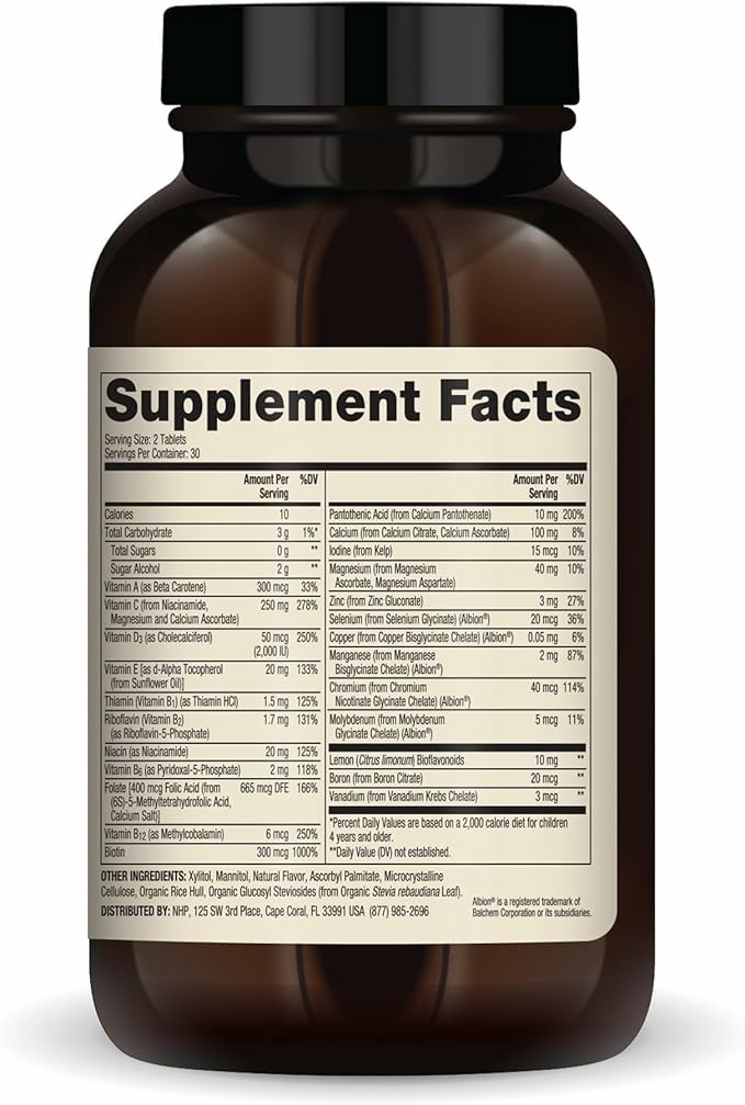 Dr. Mercola orange-flavored chewable tablets for kids.