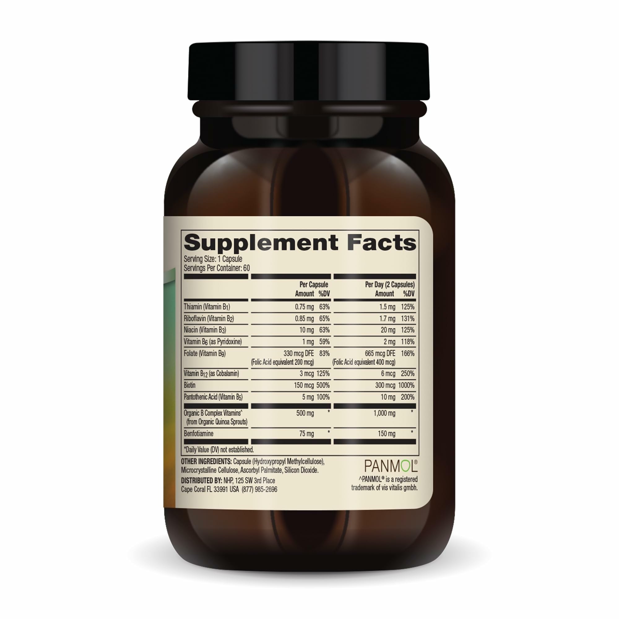 Close-up of Dr. Mercola Vitamin B Complex capsules, ready for daily immune and brain health support.