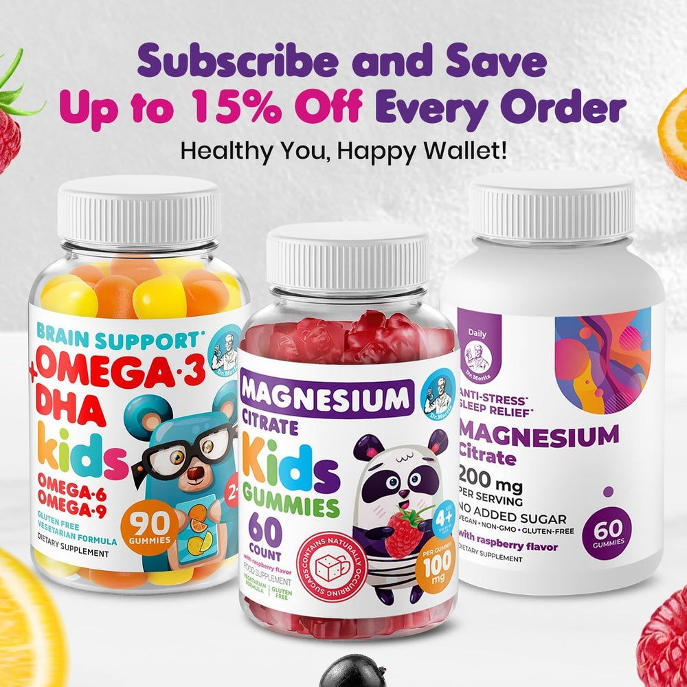DR. MORITZ Sugar-Free Calm Magnesium Gummies label close-up.