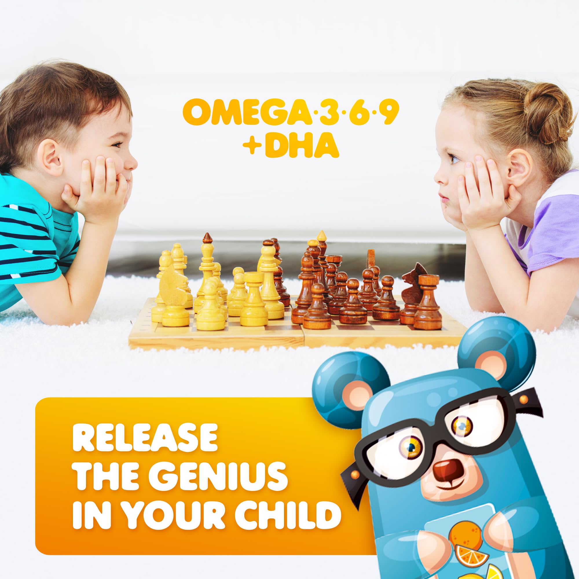 DR. MORITZ vegan omega-3 gummies for kids immune-support visuals with chia oil