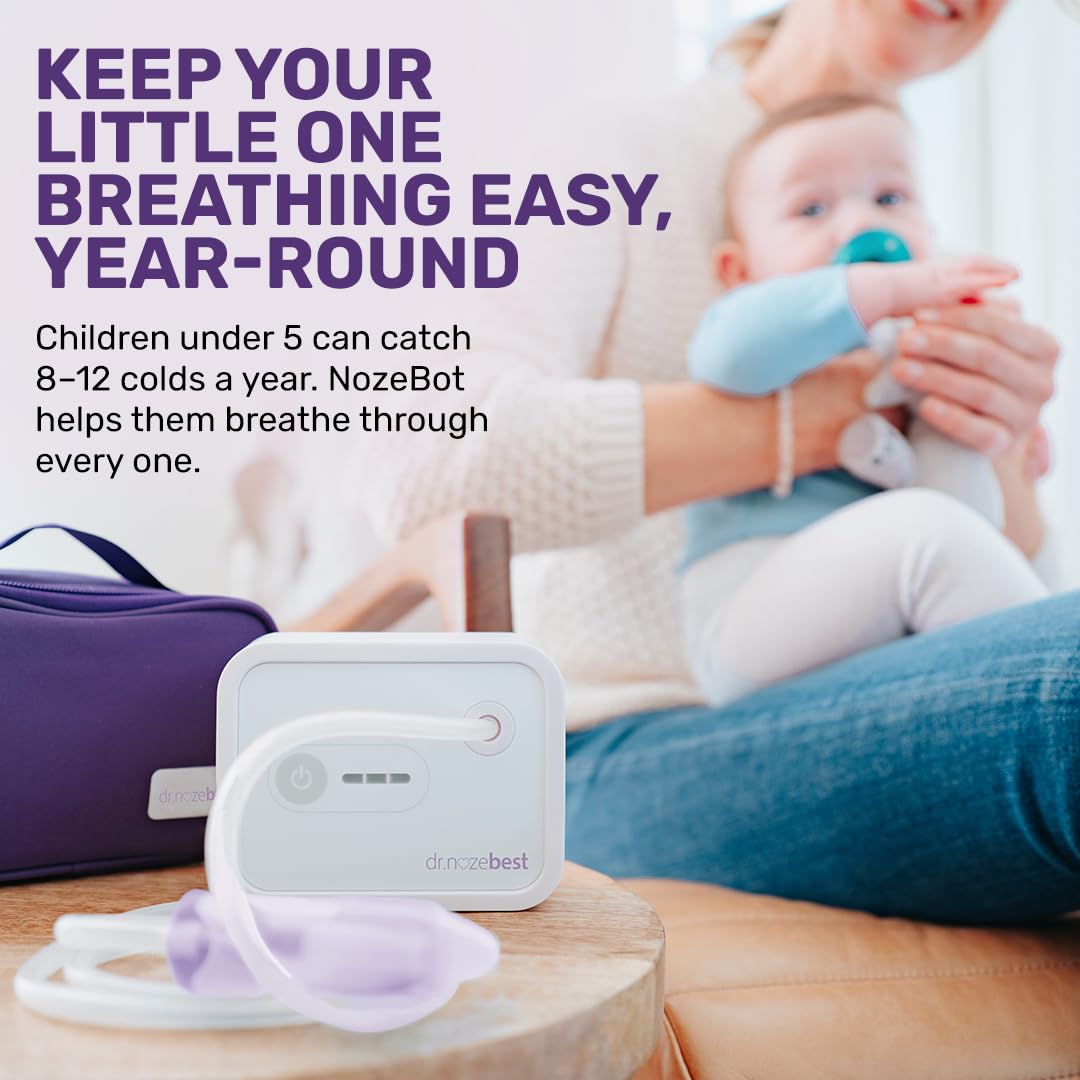 Dr. Noze Best NozeBot three-suction-levels adapt to varying mucus.