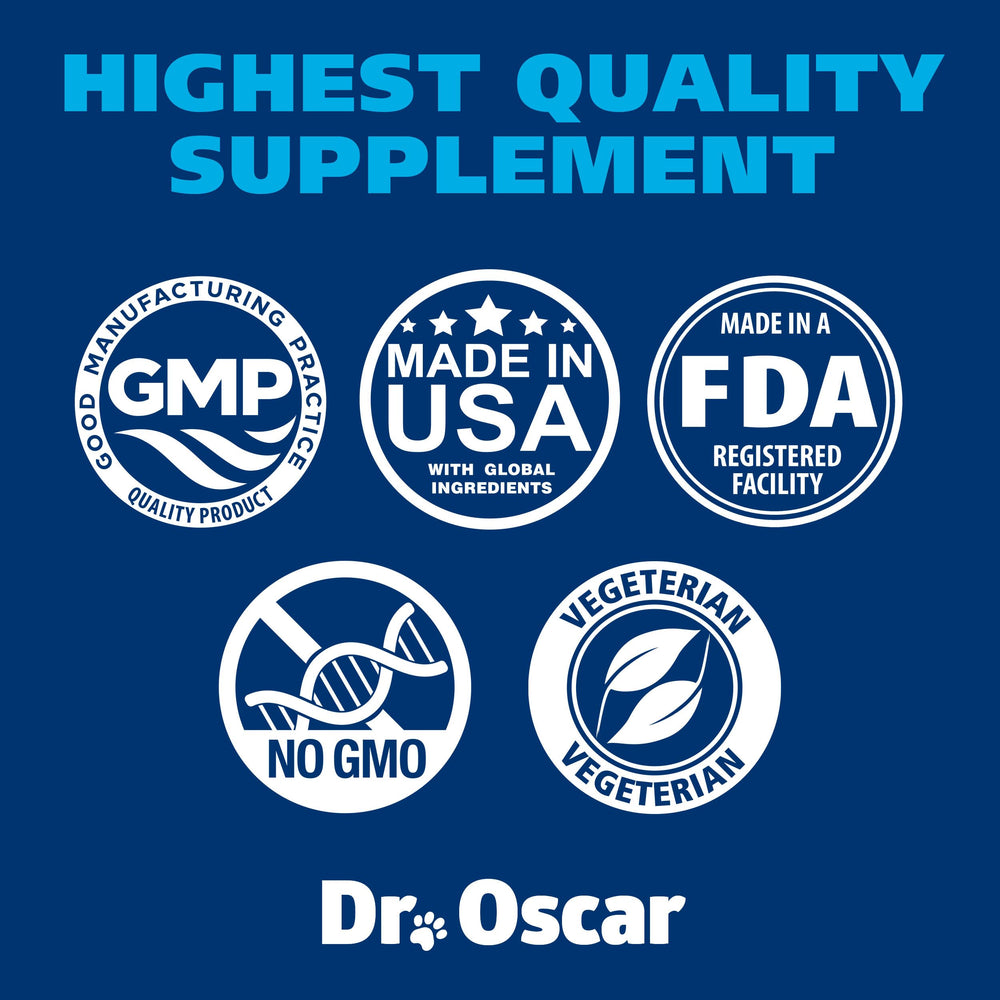 Allergen-free, non-GMO Dr. Oscar taurine supplement packaging