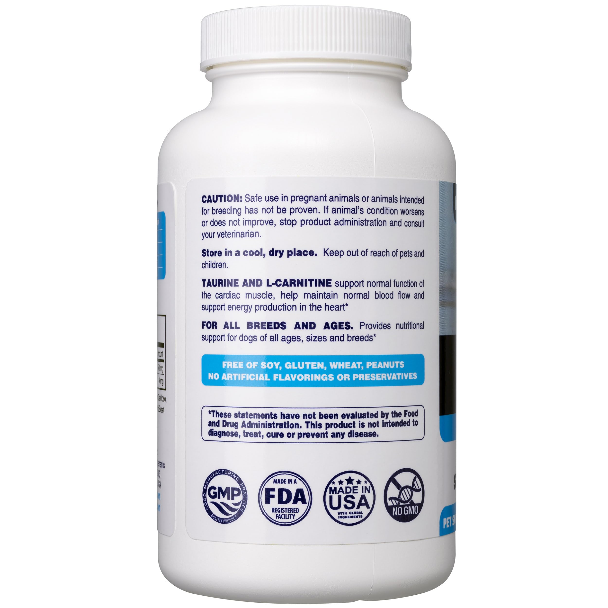 L-Carnitine and Taurine ingredients in Dr. Oscar formula support heart energy