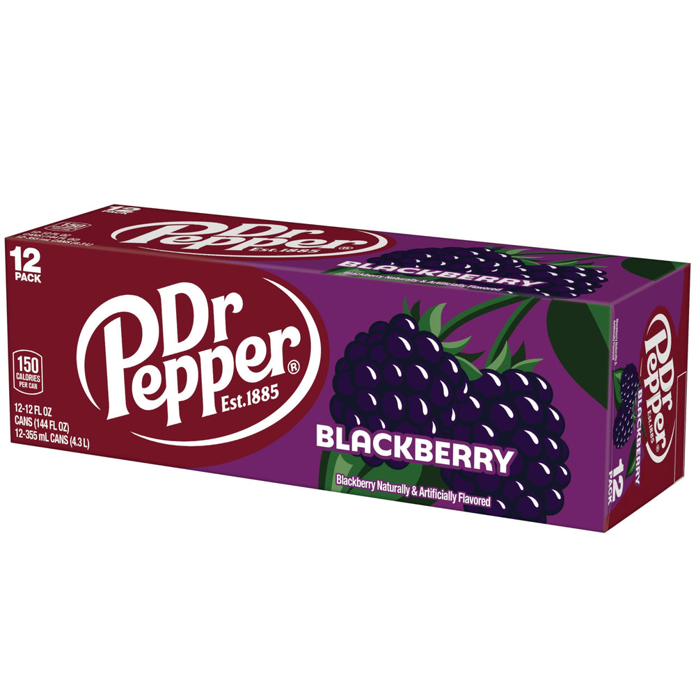 Dr Pepper Blackberry label detail underscores the blackberry notes and classic twist.