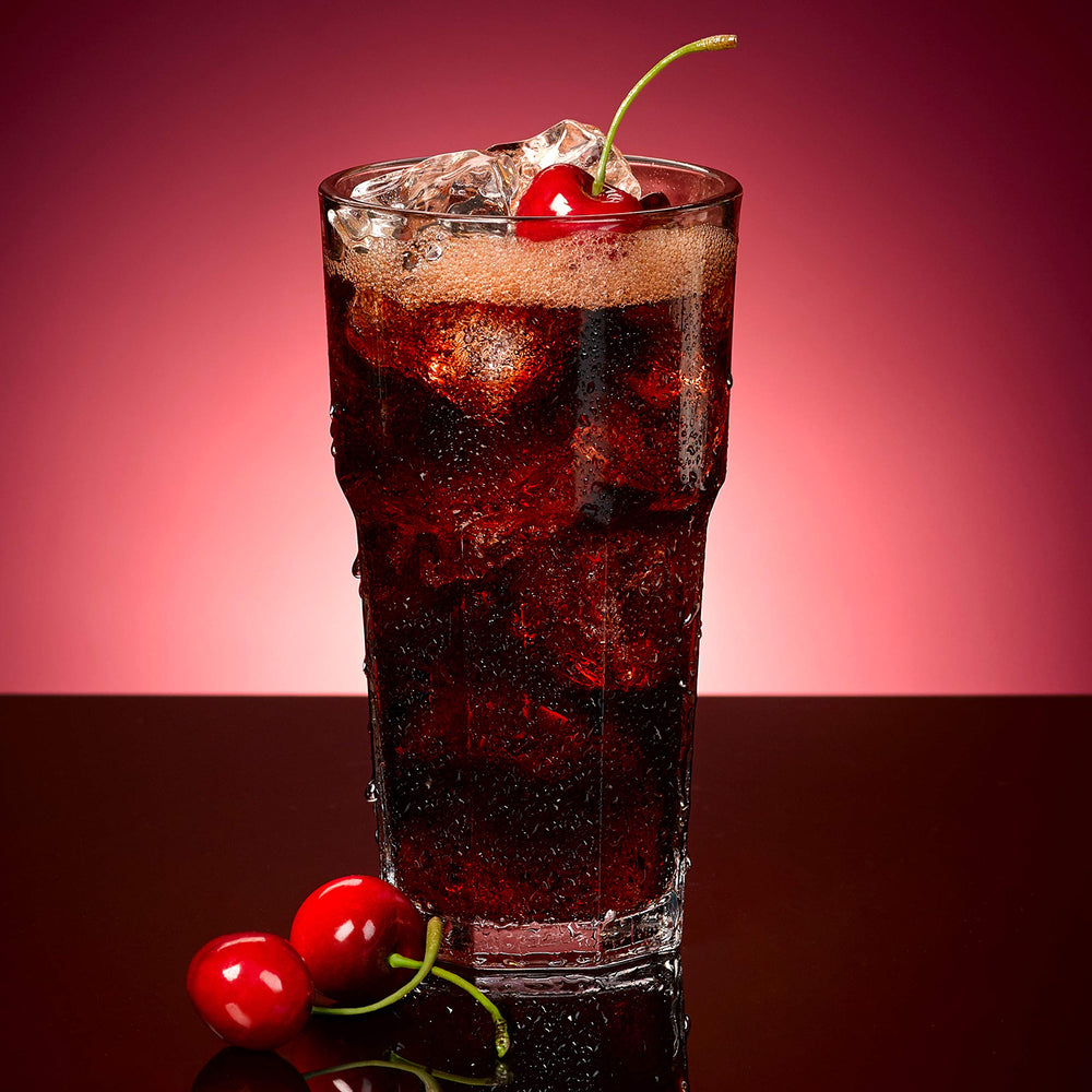 Dr Pepper Cherry Zero Sugar can tilt—crisp, refreshing taste on the go.