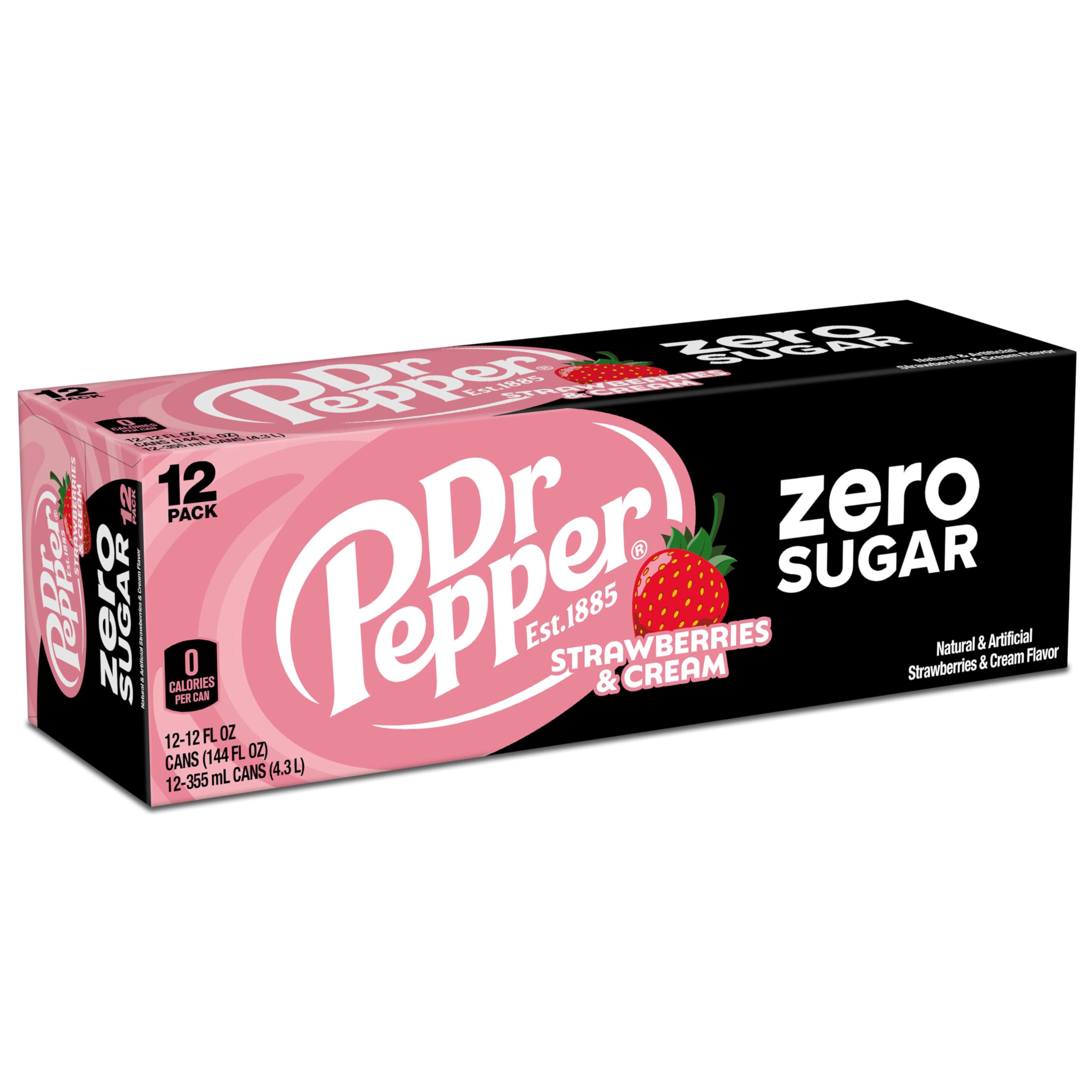 Dr Pepper Zero Strawberries and Cream pairing with pizza or burgers.