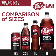 Tilted can of Dr Pepper Zero Sugar highlights design