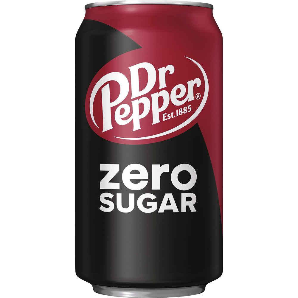 Pizza and burgers paired with Dr Pepper Zero Sugar flavor