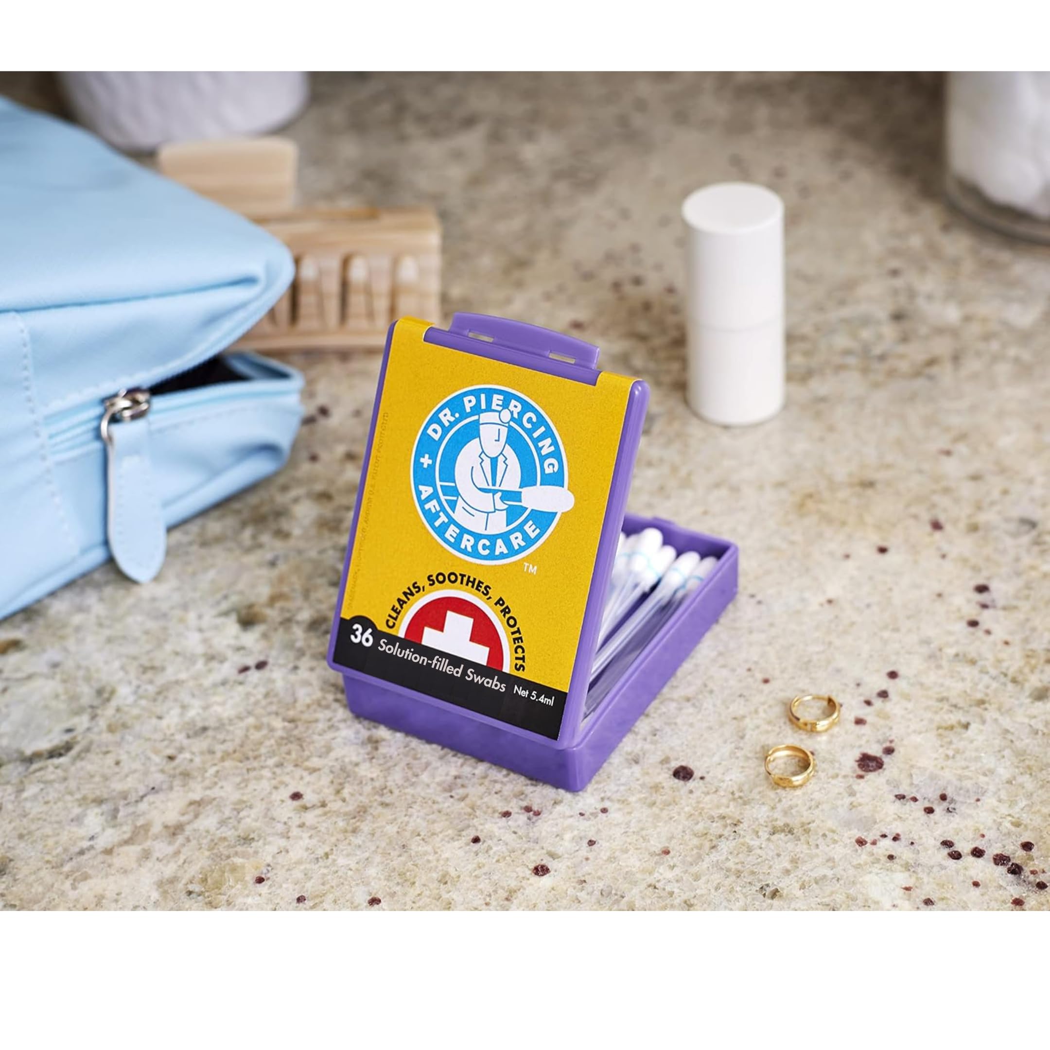 Skin-friendly Dr. Piercing Aftercare Swabs for sensitive skin