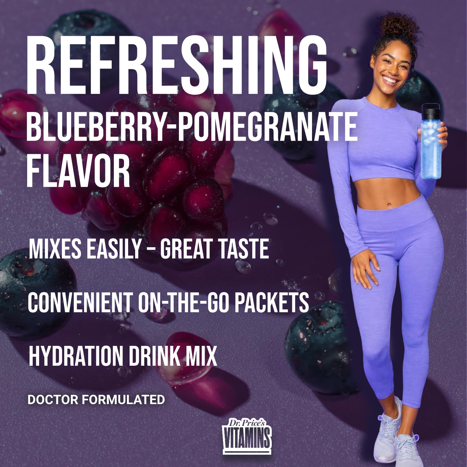 Dr. Price's Electrolytes Made in USA packets for daily hydration on the go