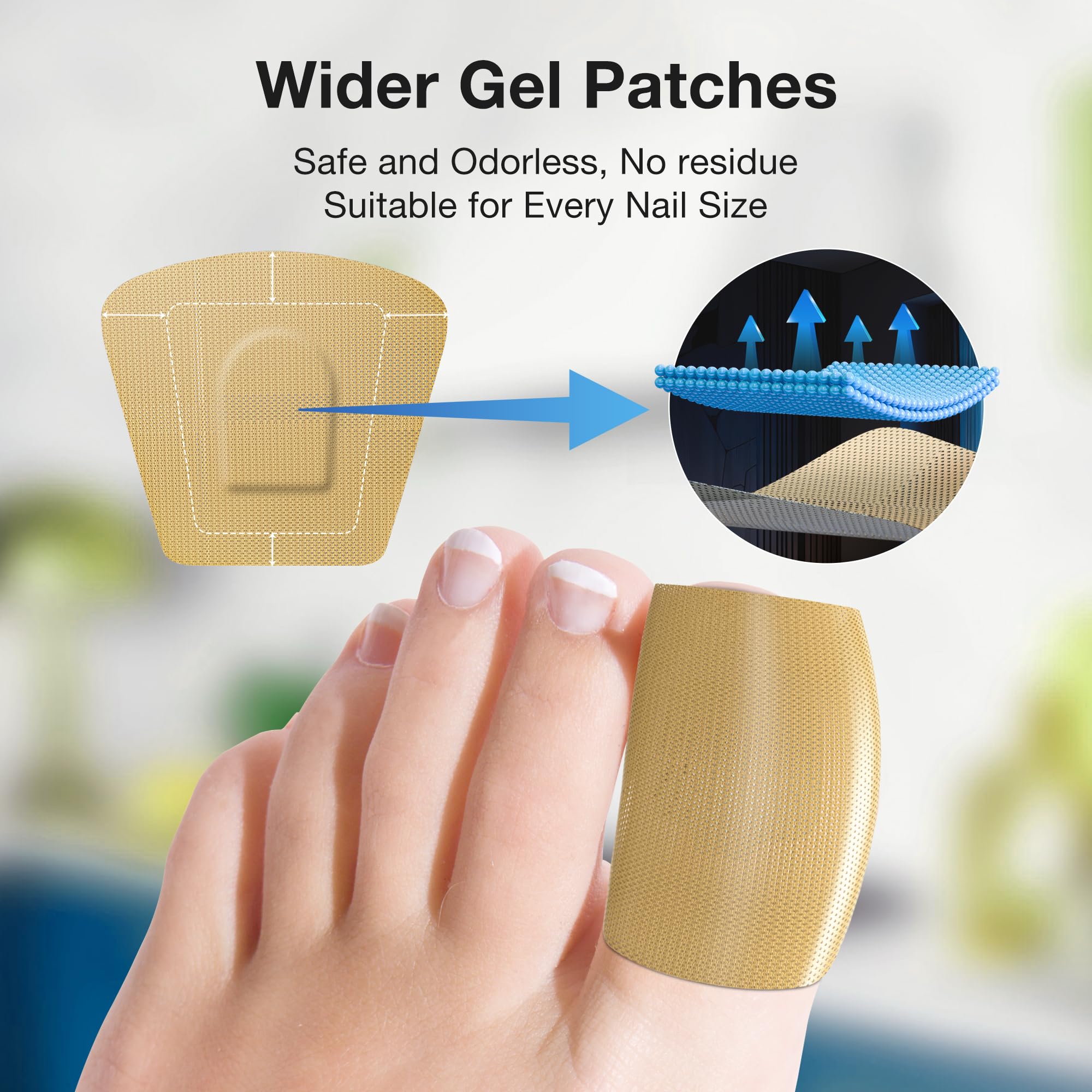 DR.RAPID hydrogel patches stay on securely overnight.