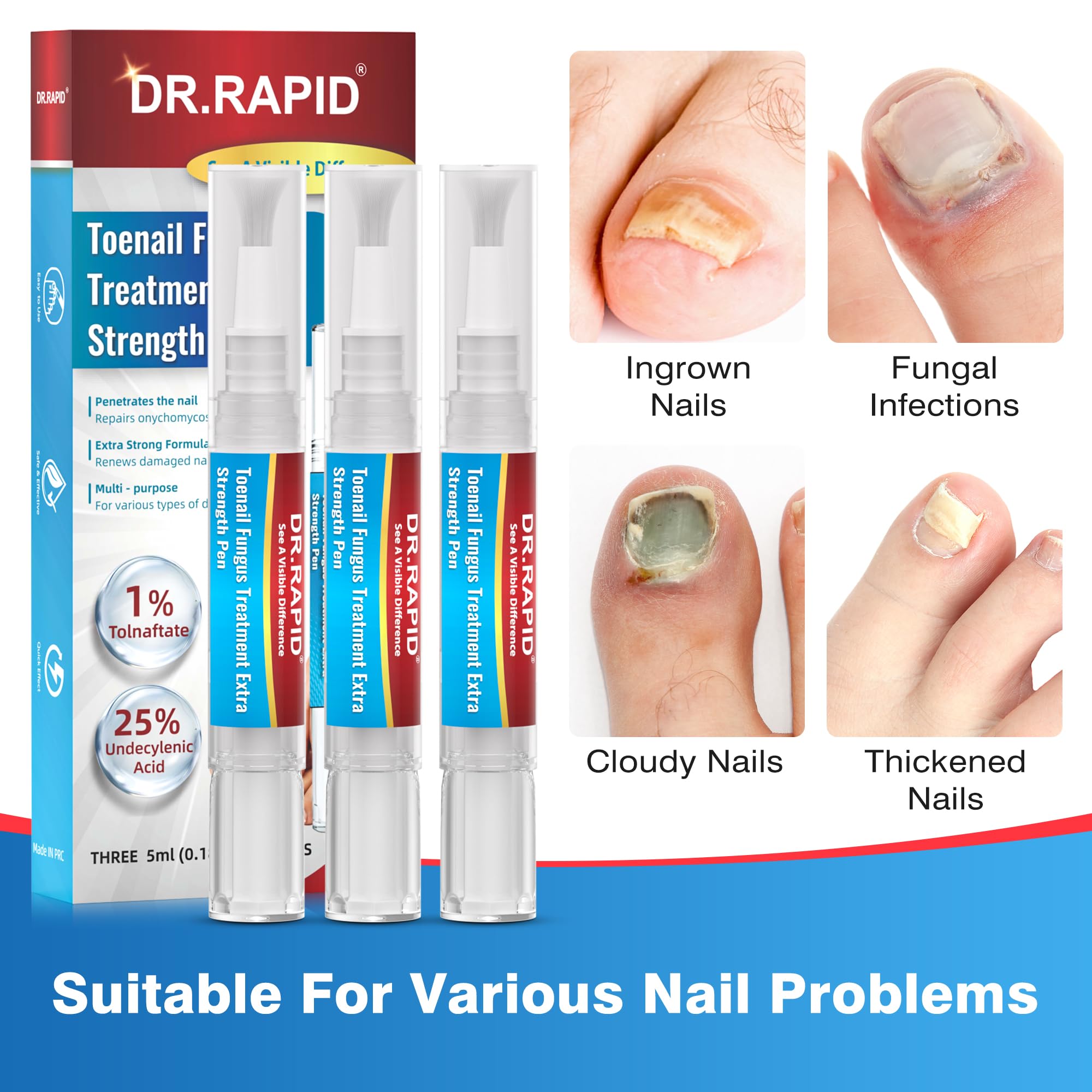 DR.RAPID deep-penetration formula reaching the nail bed