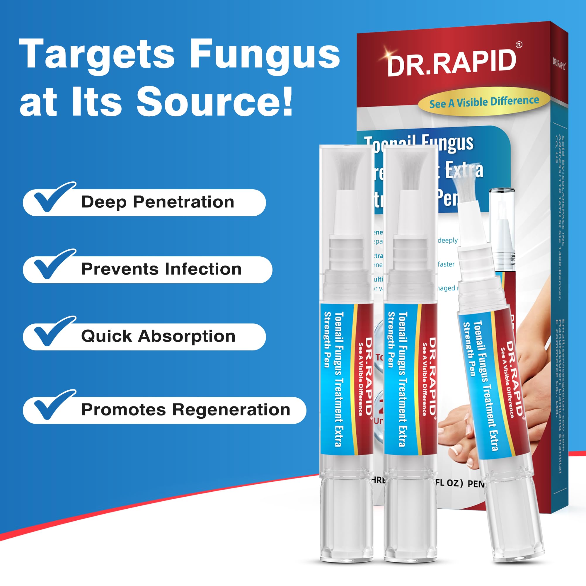 DR.RAPID fast-drying formula minimizes mess and downtime