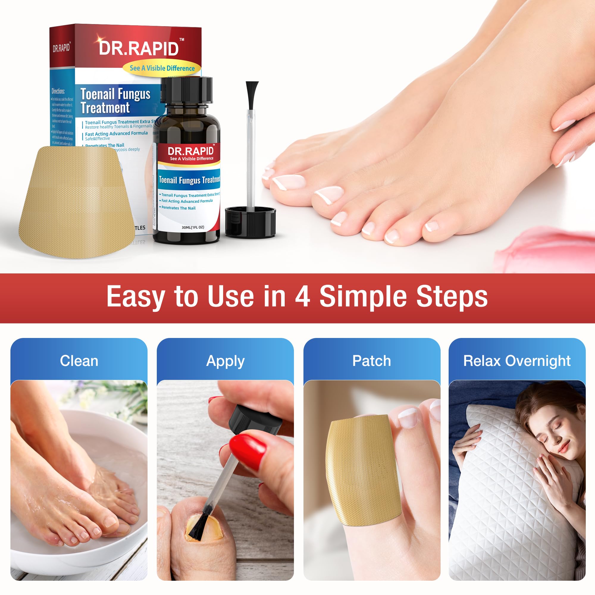 DR.RAPID natural formula with undecylenic acid and tea tree oil.