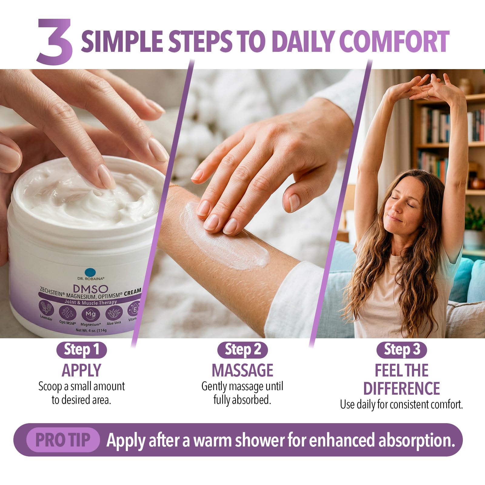 Packaging box featuring Dr. Robaina Lavender DMSO Cream for shelf appeal