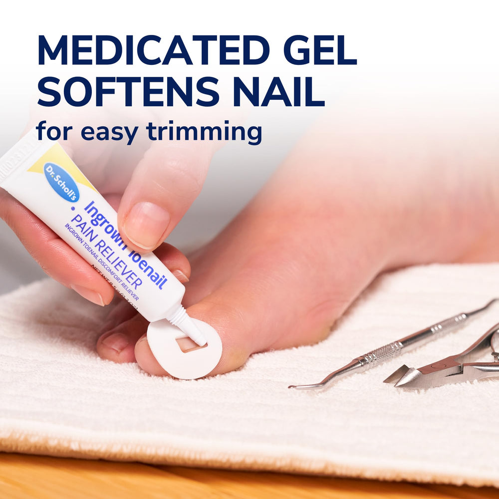 Dr. Scholl's bandage protects the toe and reduces irritation.