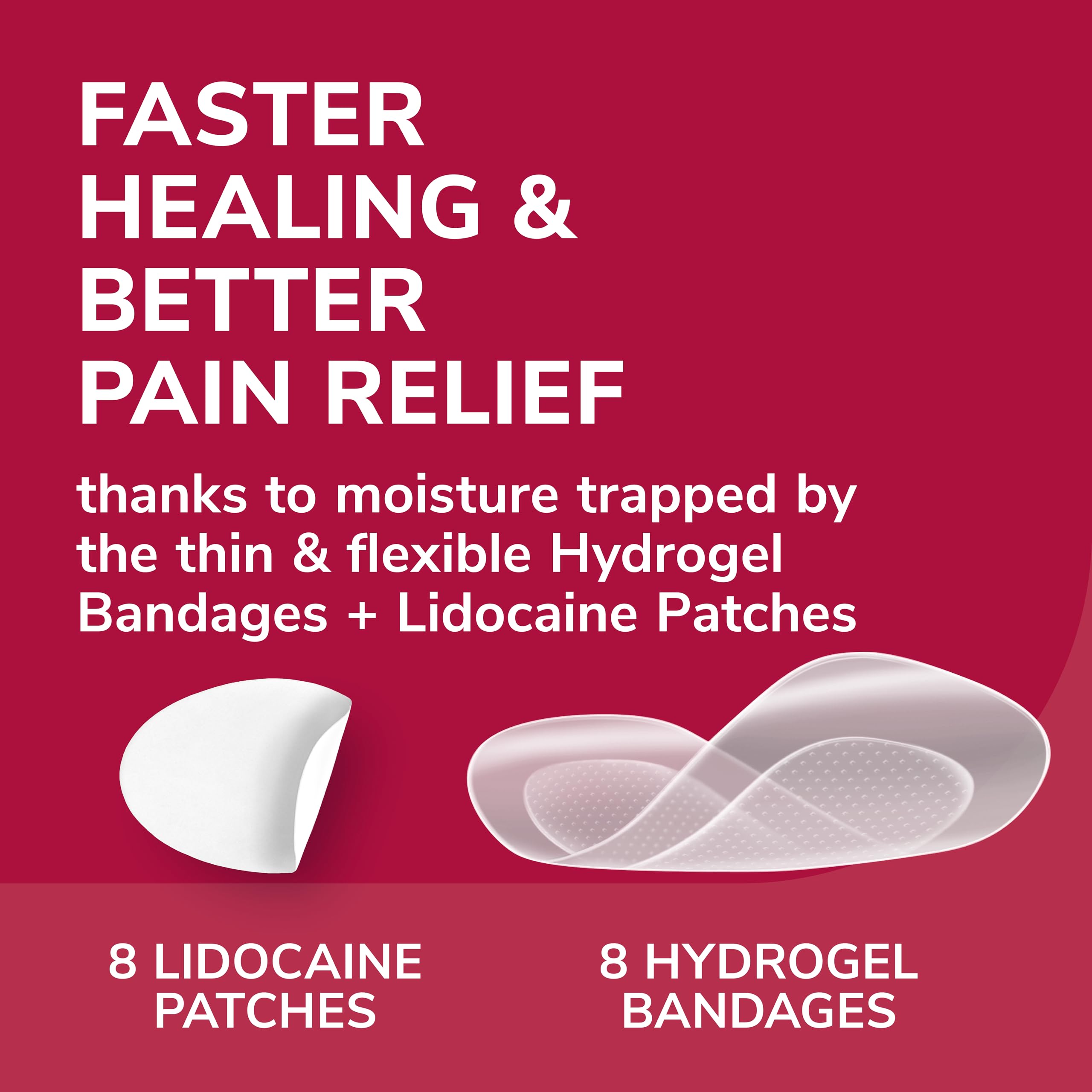 Blister pads and protective patches shown in kit.