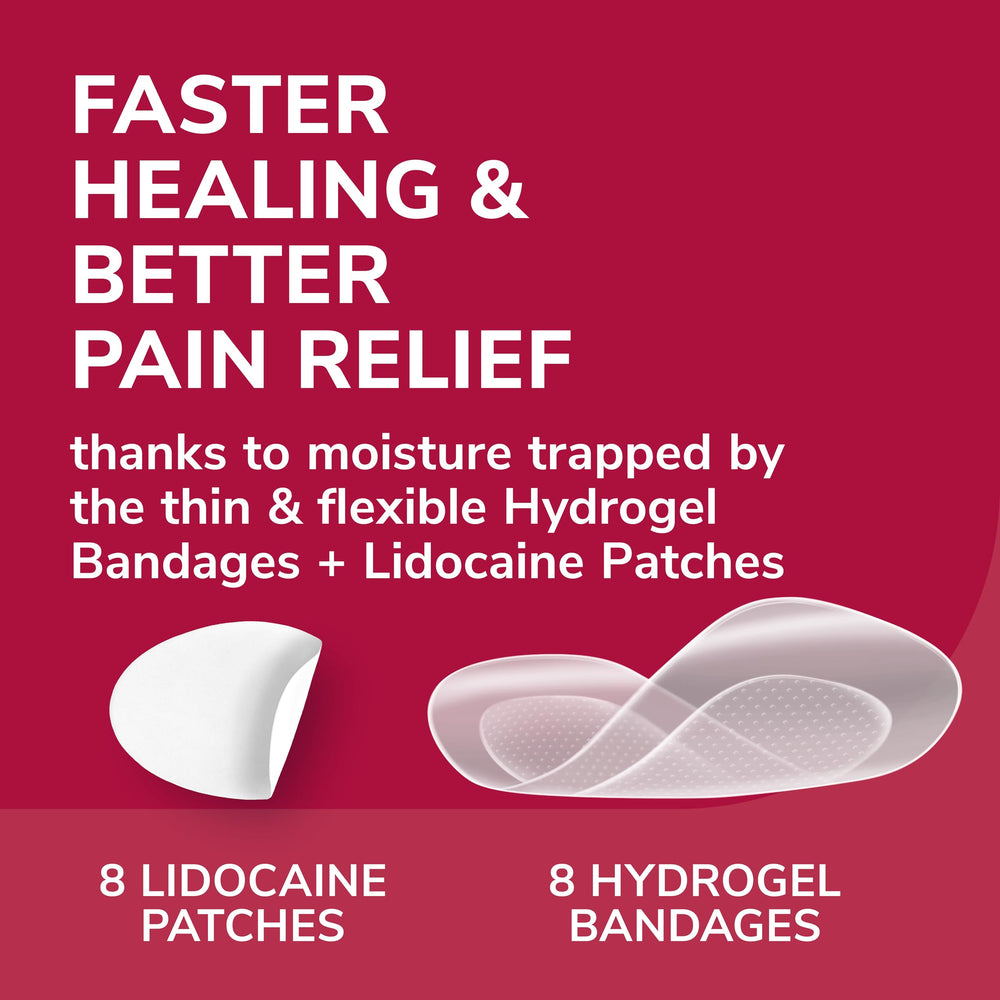 Blister pads and protective patches shown in kit.