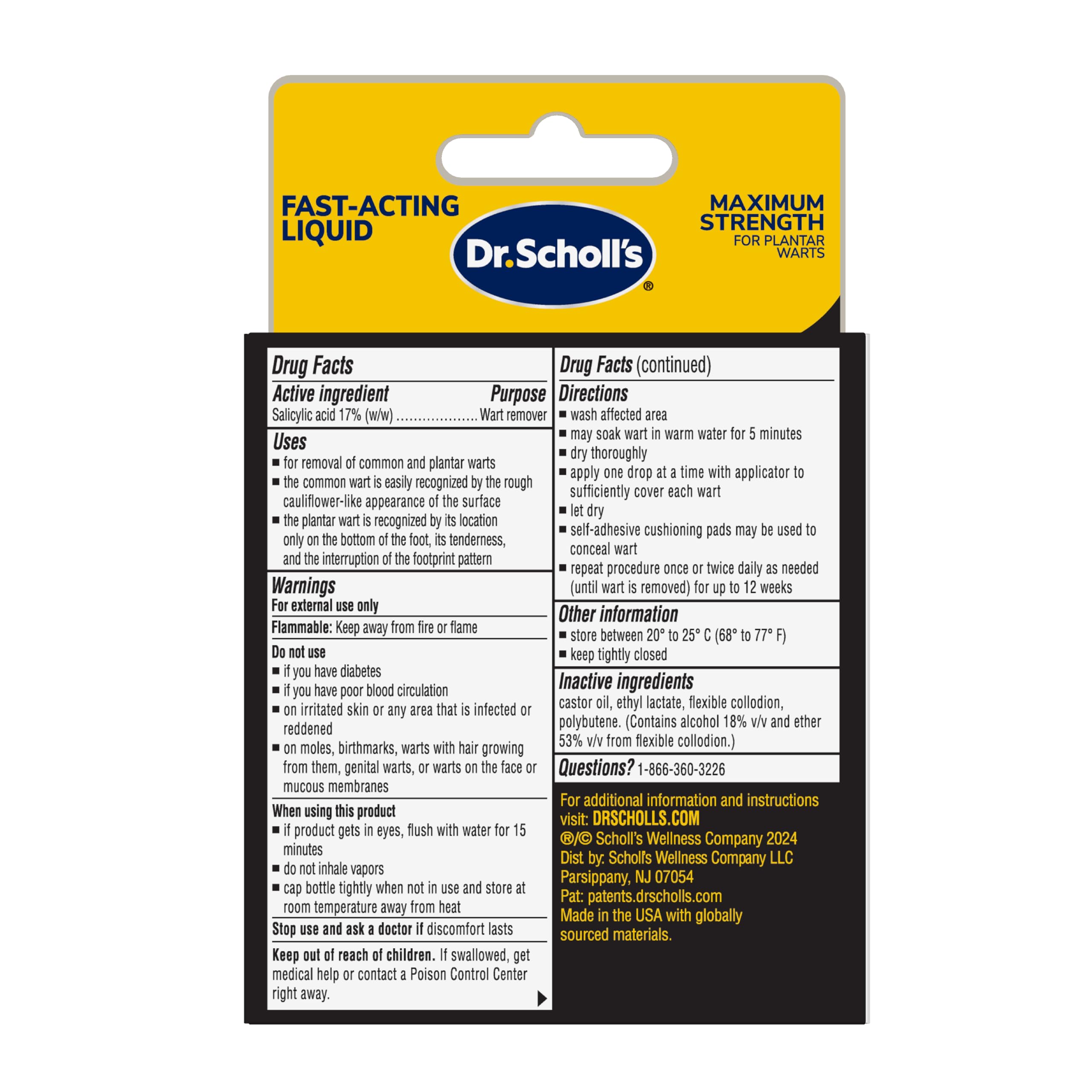 Dr. Scholl's Clear Away family use for home care.