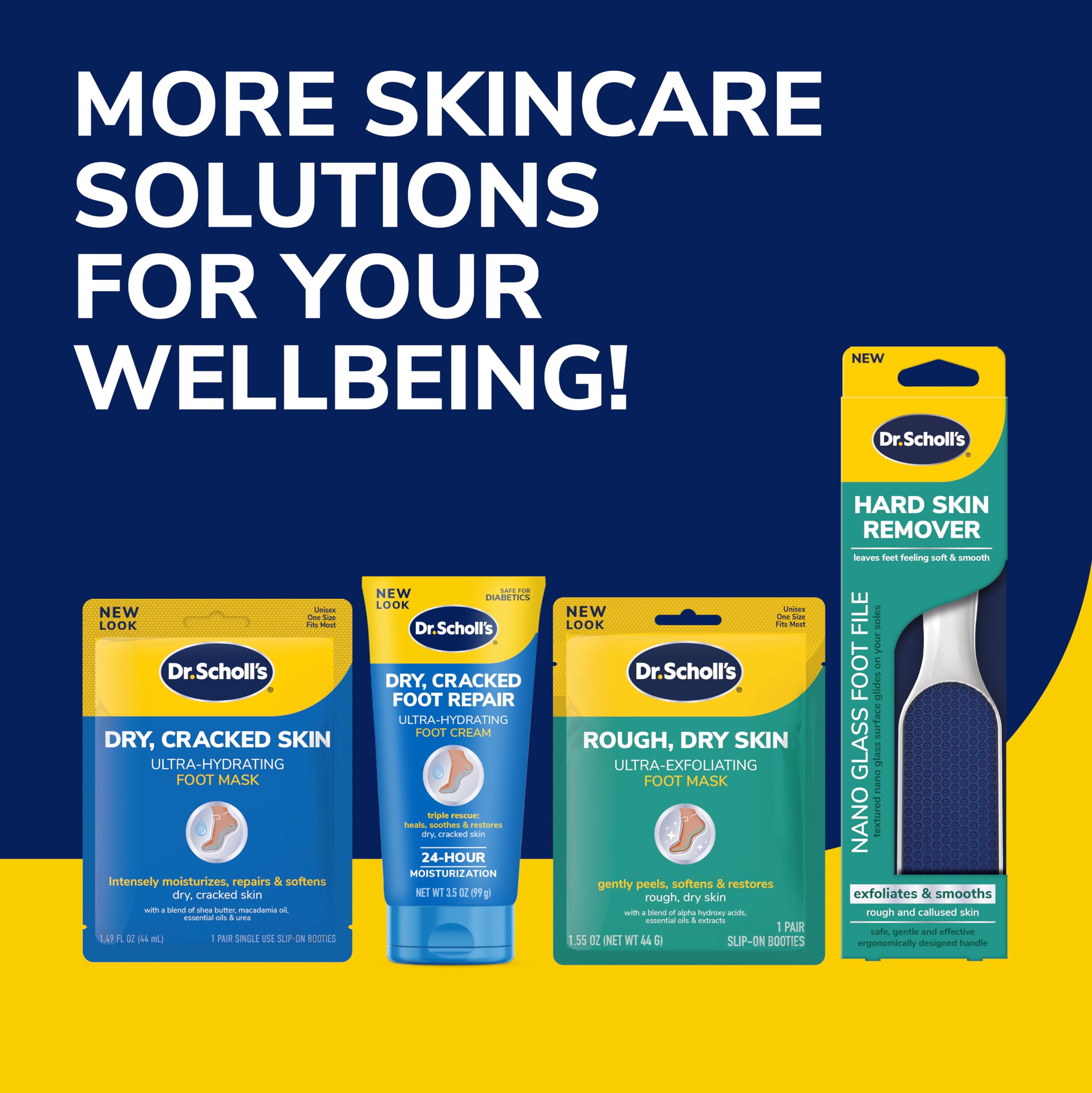 Dermatologist-tested Dr. Scholl's kit label on packaging.