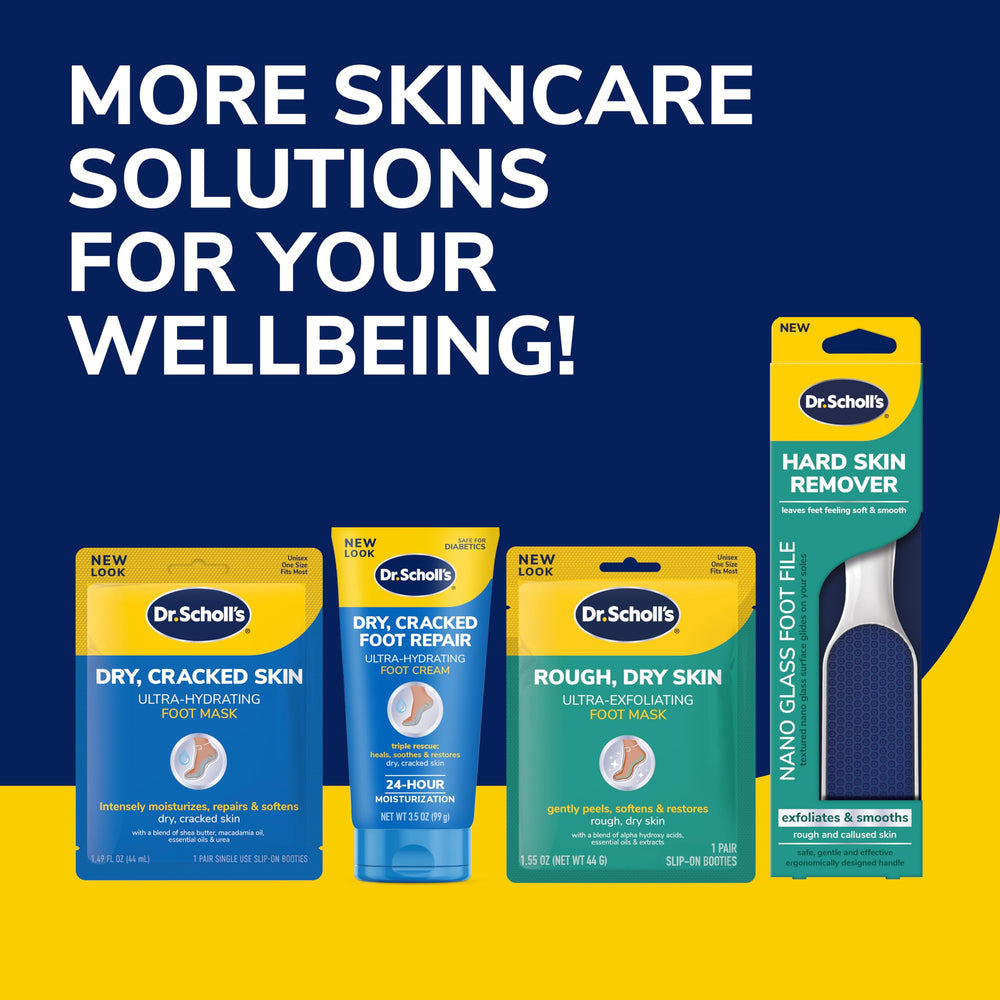 Dermatologist-tested Dr. Scholl's kit label on packaging.
