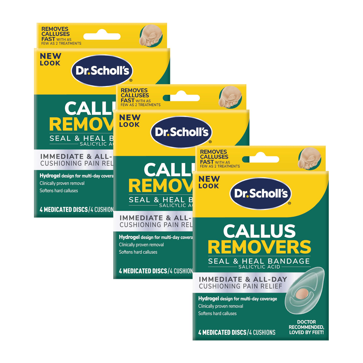 Dr. Scholl's Duragel Callus Remover packaging ready to use for soft feet