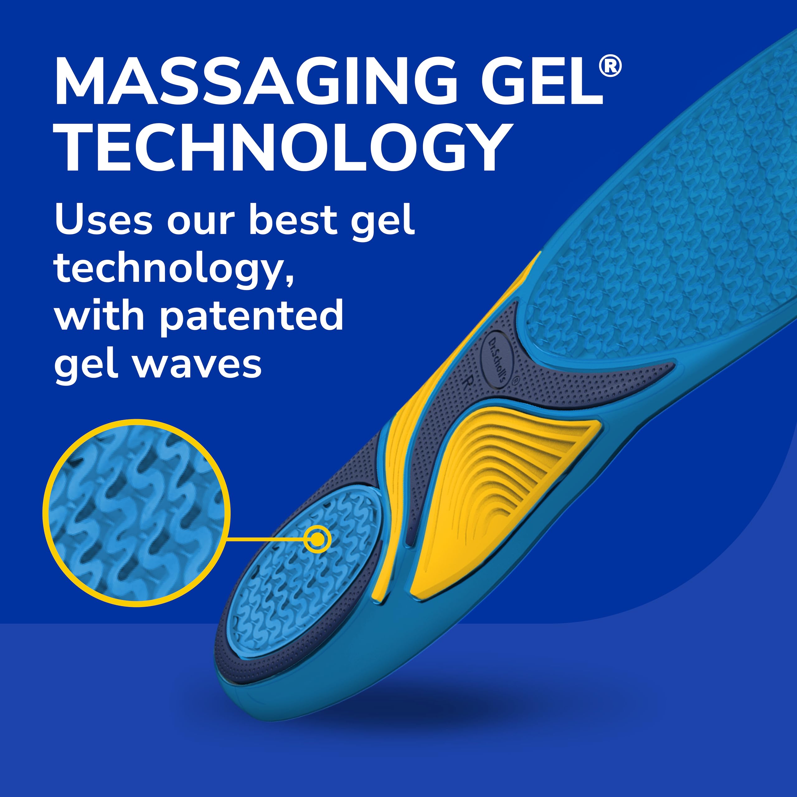 Dr. Scholl's Energizing Comfort triple gel design provides cushioning and shock absorption for daily activities.