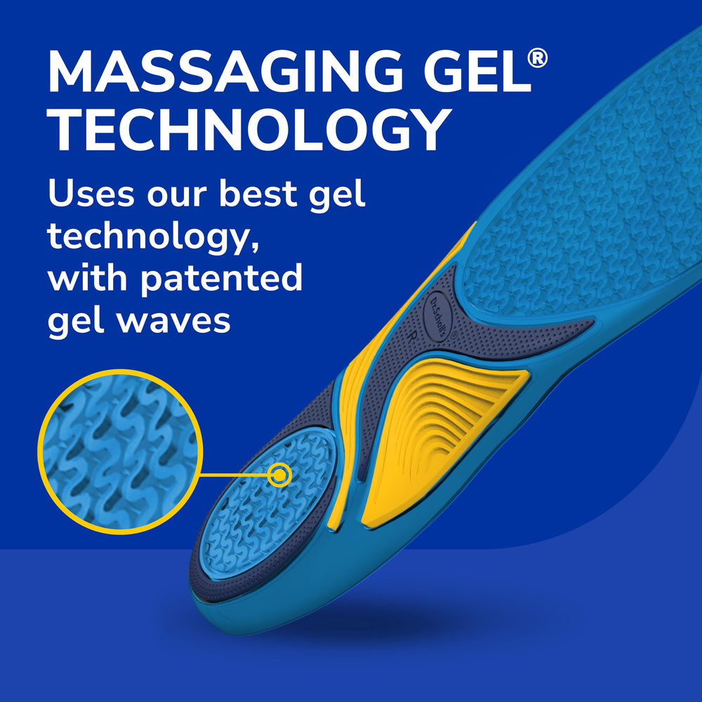 Dr. Scholl's Energizing Comfort triple gel design provides cushioning and shock absorption for daily activities.