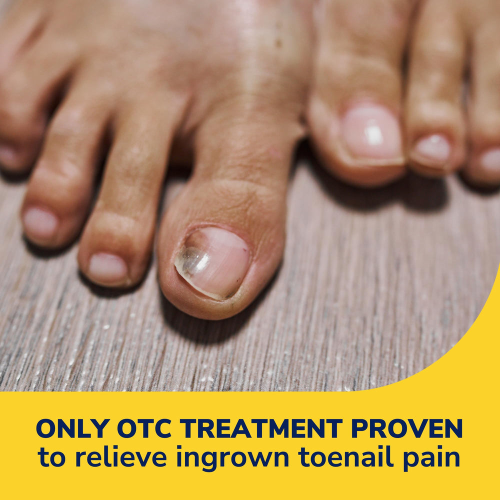 Dr. Scholl's foam ring cushions surround the affected toe area.