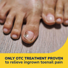 Dr. Scholl's foam ring cushions surround the affected toe area.