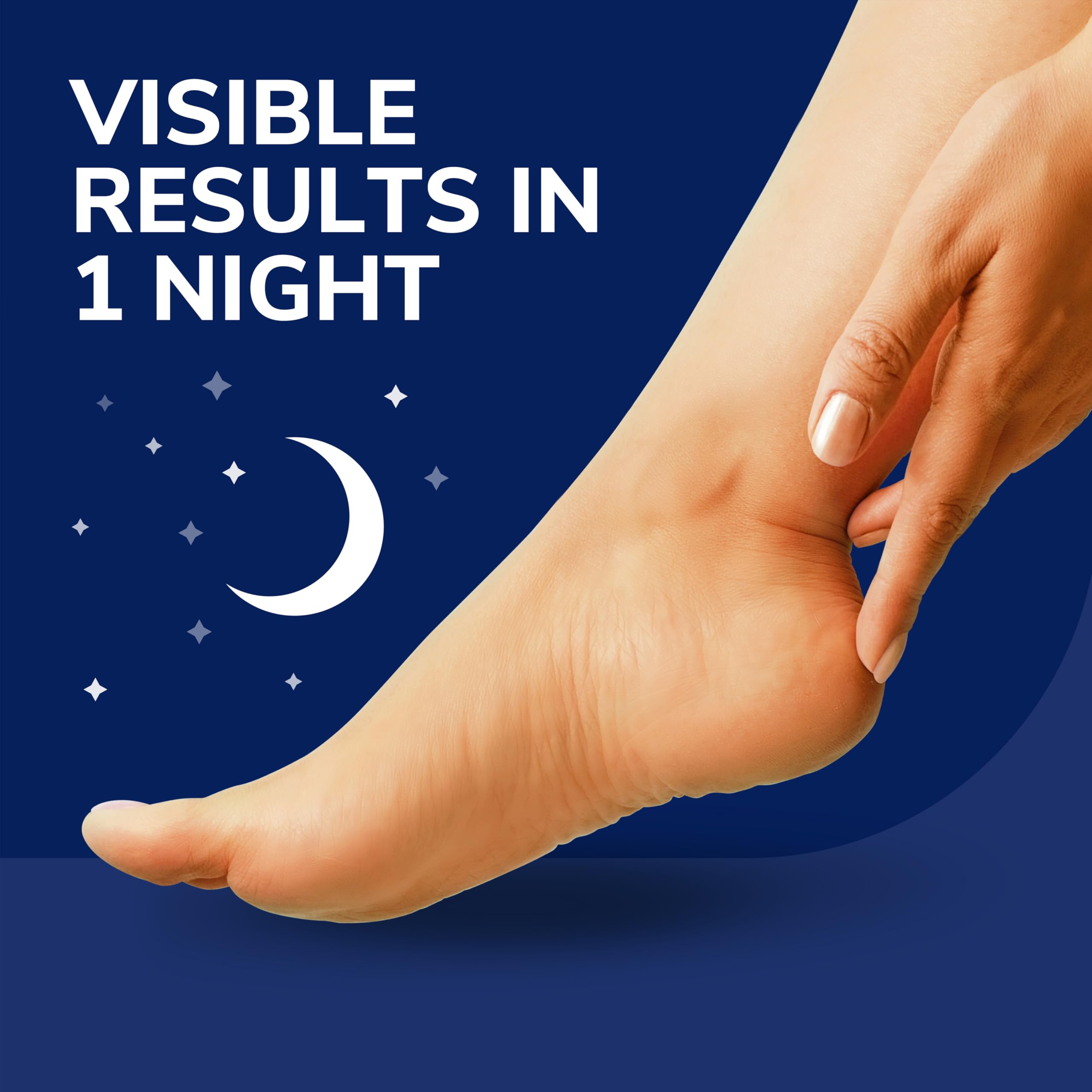 Dr. Scholl's foot sleeves lock in moisture and support nighttime treatment.