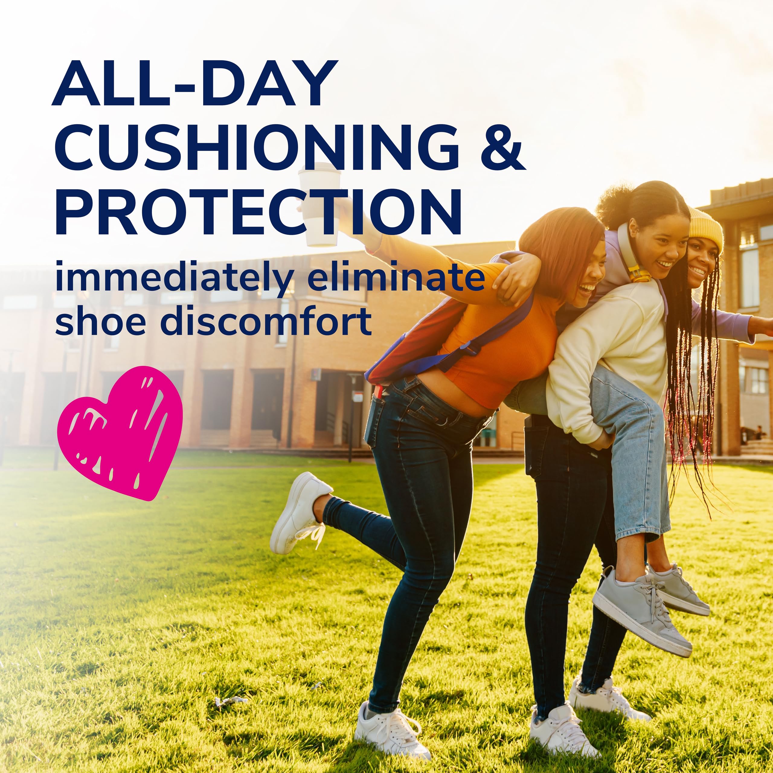 Dr. Scholl's insoles provide full-length cushioning for everyday wear.